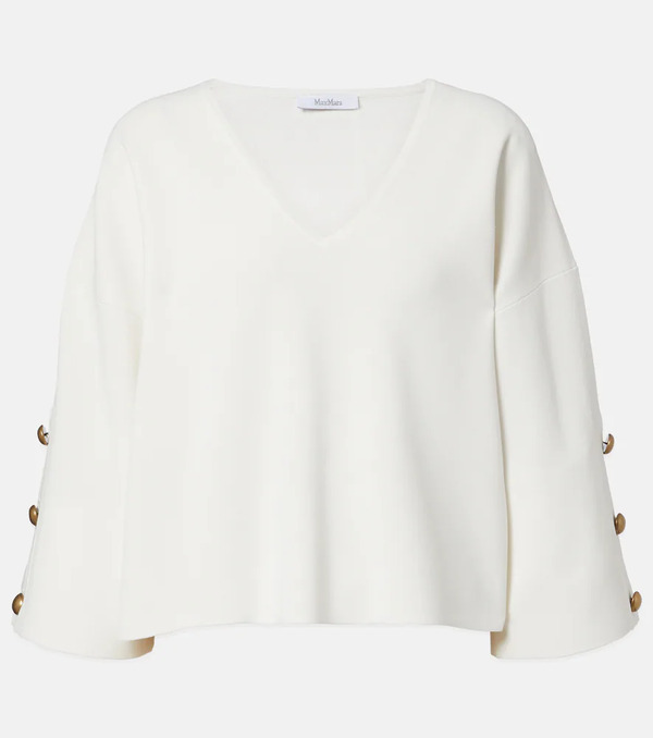  Max Mara Max Mara Embellished Crepe Top 