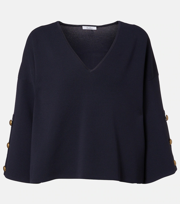  Max Mara Max Mara Embellished Crepe Top 