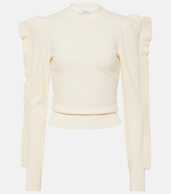  Max Mara Max Mara Genero Ruffled Jersey Sweater 