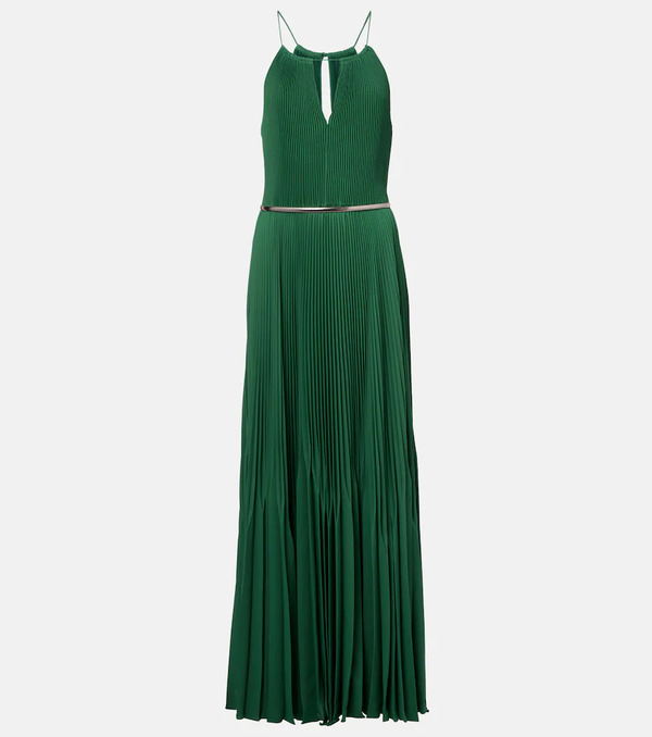  Max Mara Max Mara Gersa Plisse Sable Georgette Gown 