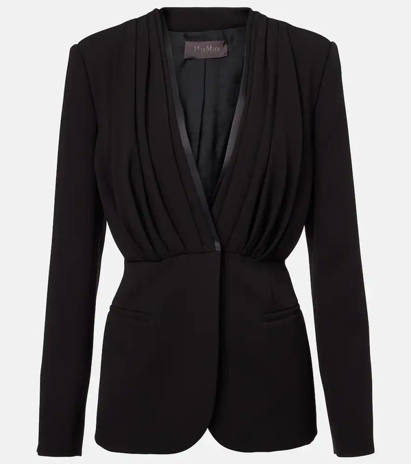  Max Mara Max Mara Gradi Draped Crepe Jacket 