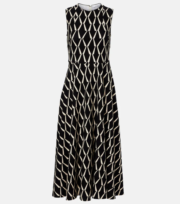  Max Mara Max Mara Lampara Cotton-blend Midi Dress 