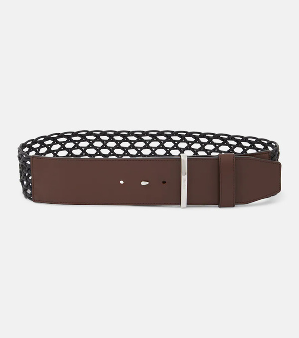 Max Mara Max Mara Leather And Canvas Belt 
