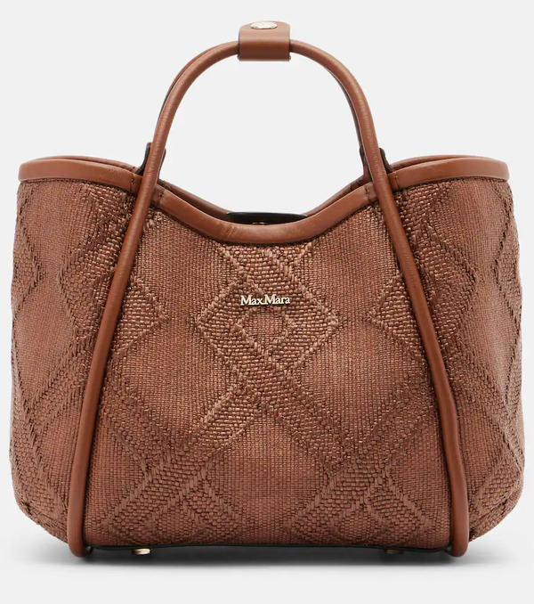  Max Mara Max Mara Marin Small Leather-trimmed Top-handle Bag 