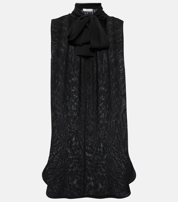 Max Mara Max Mara Mela Bow-detail Silk Top 