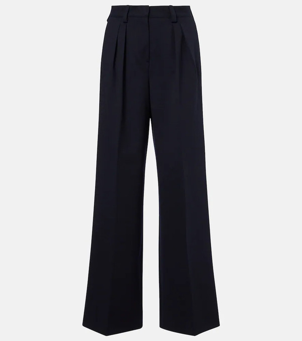  Max Mara Max Mara Molo Pleated Wool And Cotton-blend Pants 