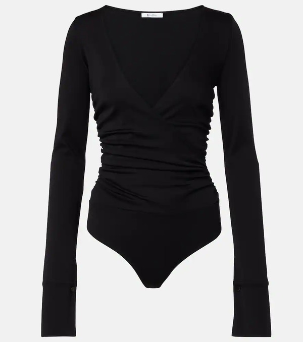  Max Mara Max Mara Nigella Draped Wool Bodysuit 