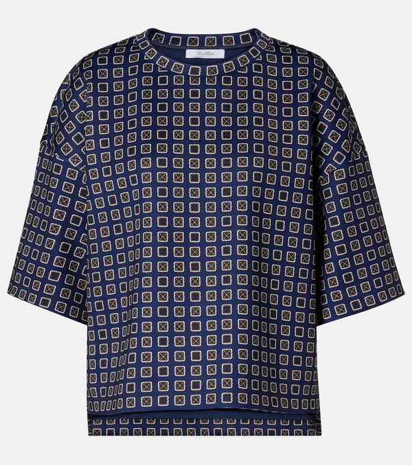  Max Mara Max Mara Notizia Printed Jersey Top 
