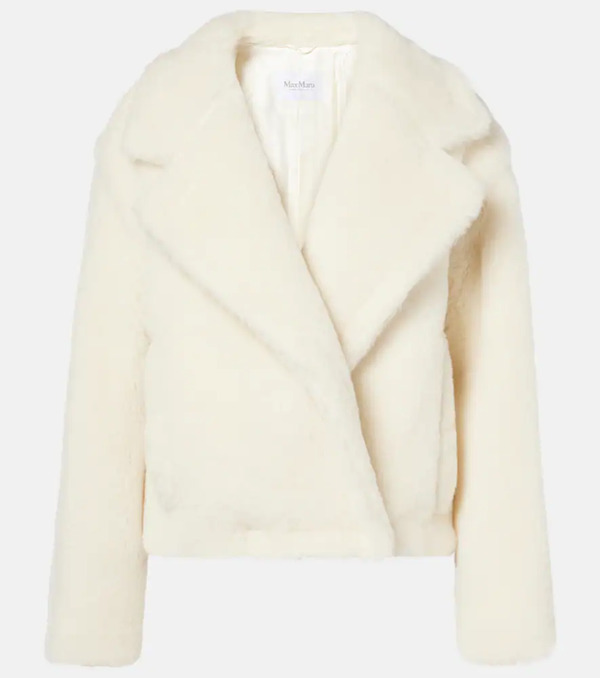  Max Mara Max Mara Oggeri Alpaca, Wool, And Silk Teddy Coat 