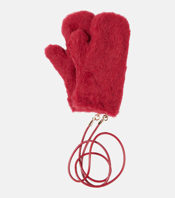  Max Mara Max Mara Ombrato Wool And Silk Teddy Mittens 