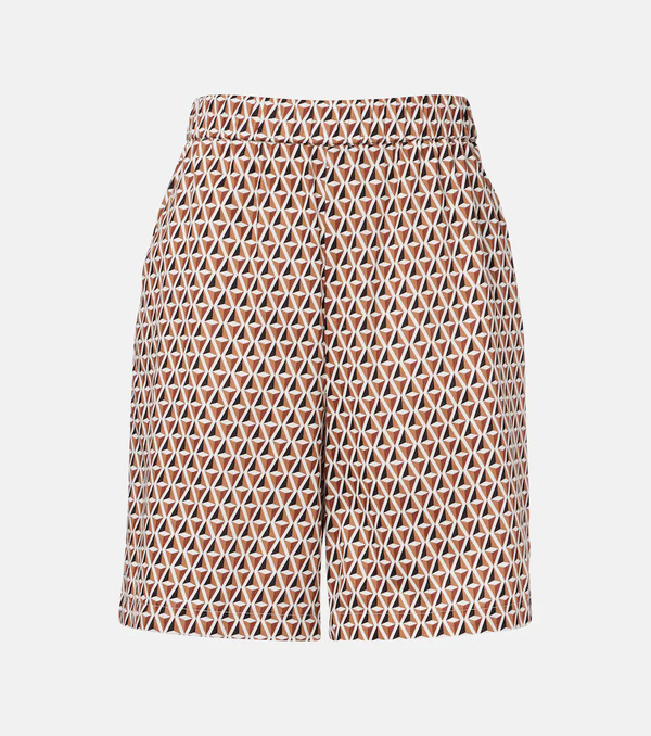  Max Mara Max Mara Omelia Printed Cotton Bermuda Shorts 