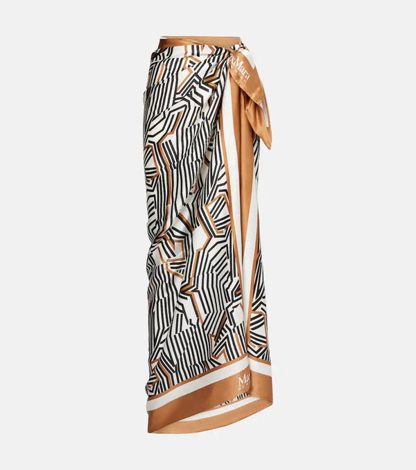  Max Mara Max Mara Ottico Silk Beach Cover-up 