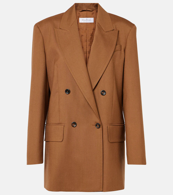  Max Mara Max Mara Palanca Wool And Silk-blend Blazer 