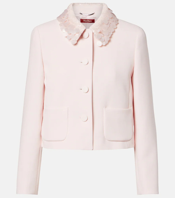  Max Mara Max Mara Pinne Sequined Crepe Jacket 