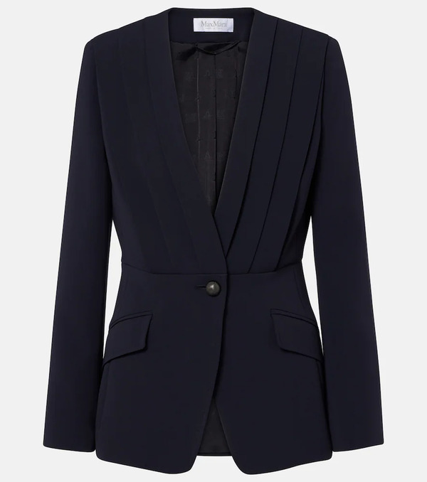  Max Mara Max Mara Pleated Cady Blazer 