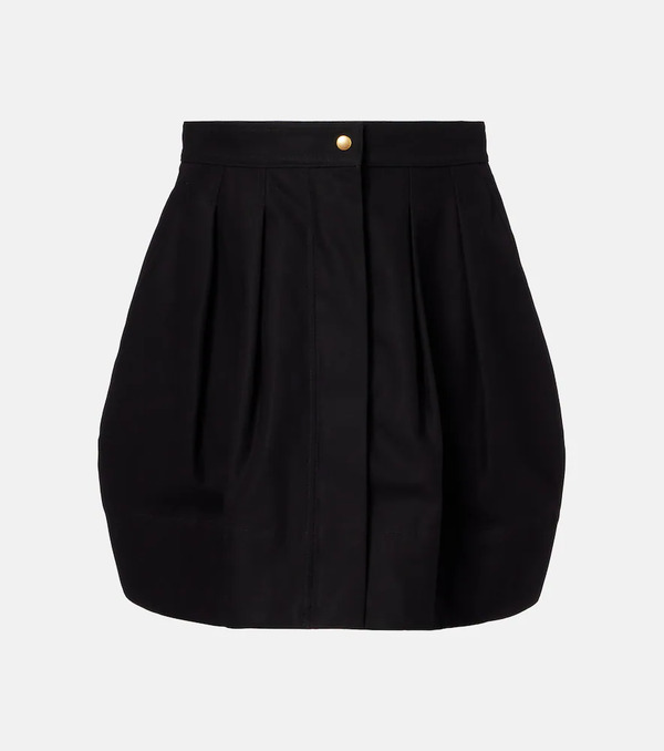  Max Mara Max Mara Pleated Cotton Twill Miniskirt 