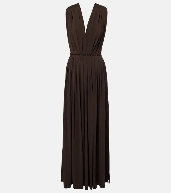  Max Mara Max Mara Pleated Gathered Maxi Dress 