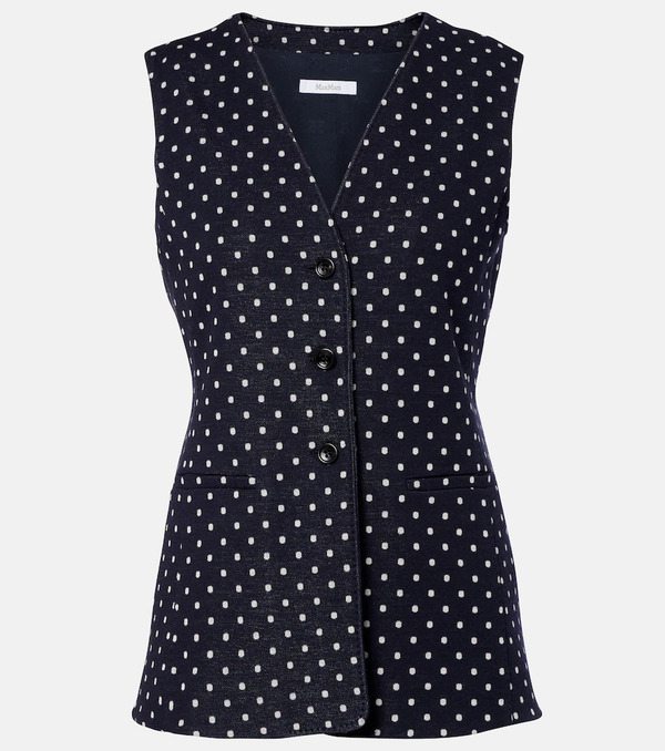  Max Mara Max Mara Polka-dot Jersey Vest 