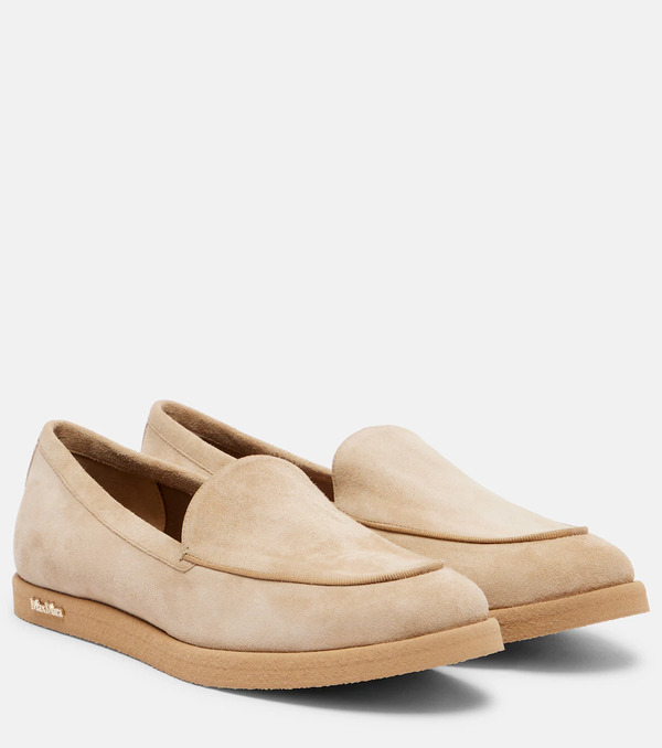  Max Mara Max Mara Softymoc Suede Loafers 