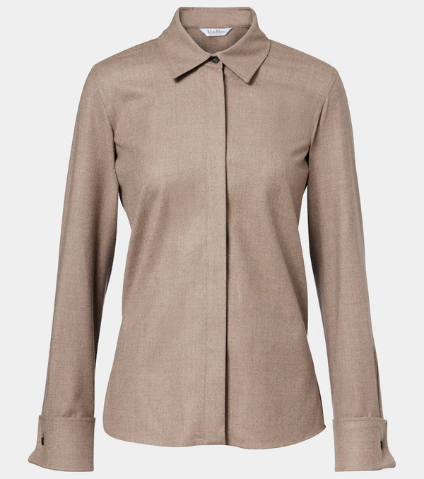  Max Mara Max Mara Tebaide Cashmere-blend Shirt 