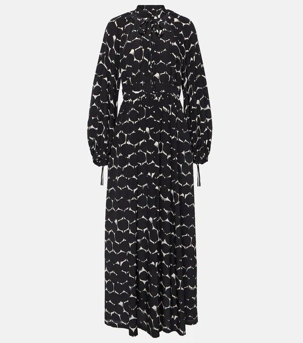  Max Mara Max Mara Urbania Printed Silk Maxi Dress 