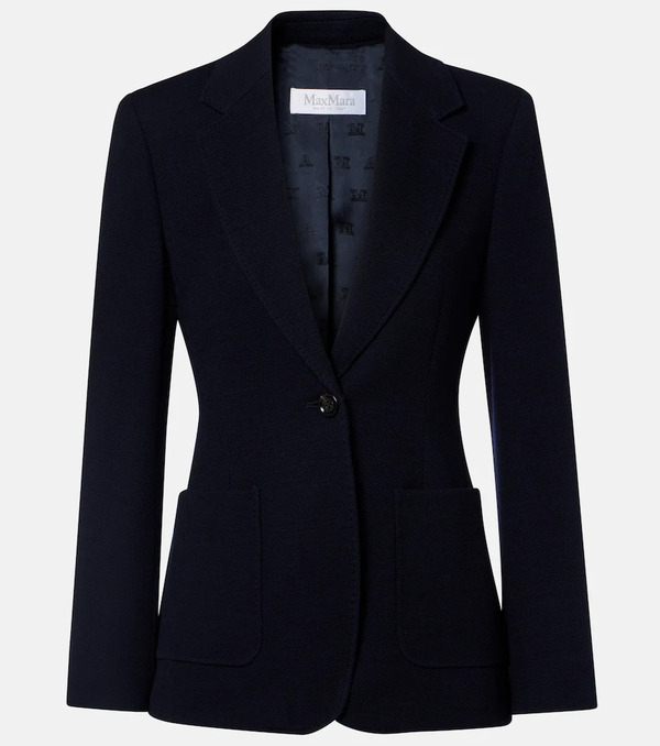  Max Mara Max Mara Utilita Virgin Wool Jersey Blazer 