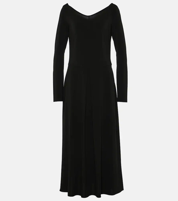  Max Mara Max Mara Valido Pleated Jersey Maxi Dress 