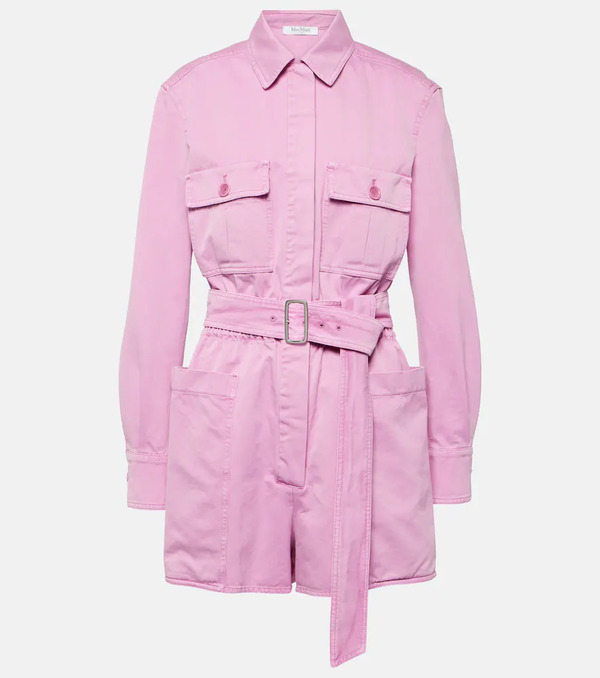  Max Mara Max Mara Visiera Cotton Drill Playsuit 
