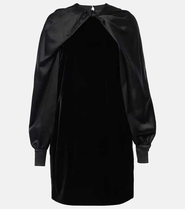  Max Mara Max Mara Zarella Velvet And Satin Minidress 