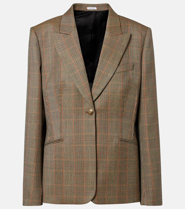  Mcqueen Mcqueen Country Check Wool Blazer 