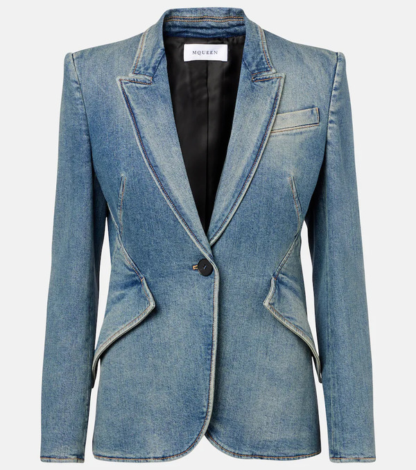  Mcqueen Mcqueen Denim Blazer 