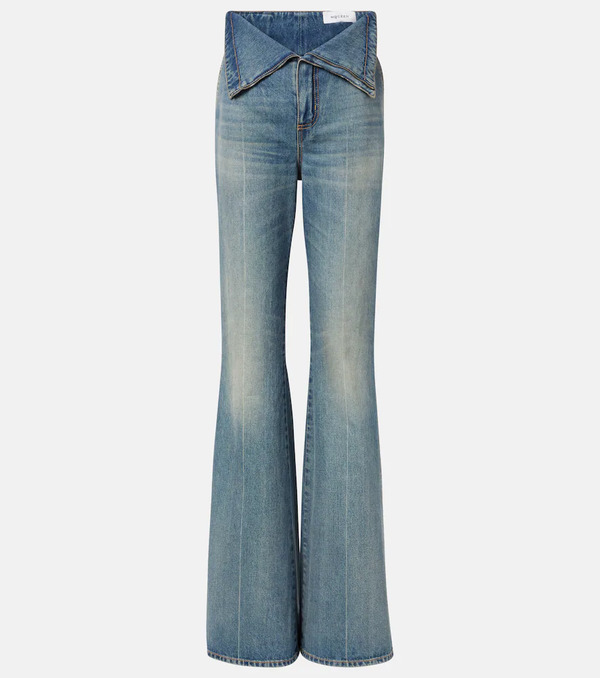  Mcqueen Mcqueen Faded High-rise Bootcut Jeans 