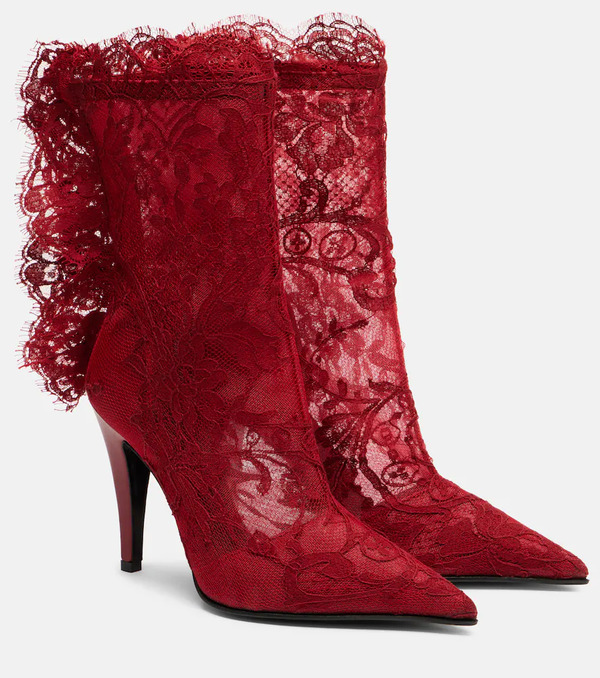  Mcqueen Mcqueen Heron Lace Ankle Boots 
