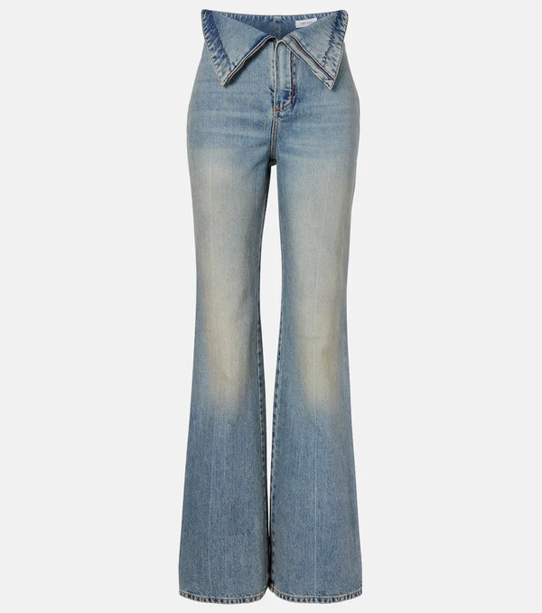  Mcqueen Mcqueen High-rise Wide-leg Jeans 