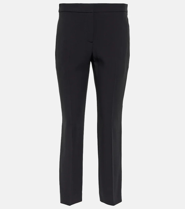  Mcqueen Mcqueen Mid-rise Slim Crepe Pants 