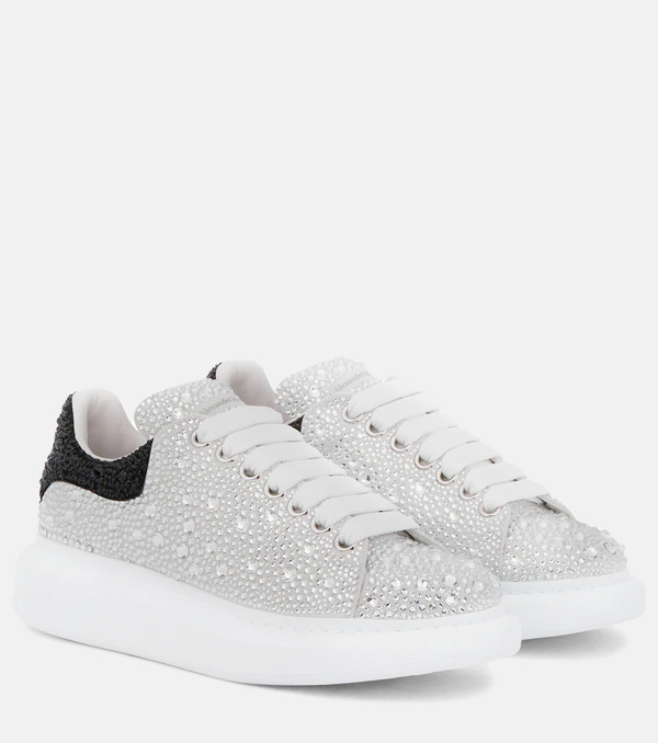  Mcqueen Mcqueen Oversized Embellished Leather Sneakers 