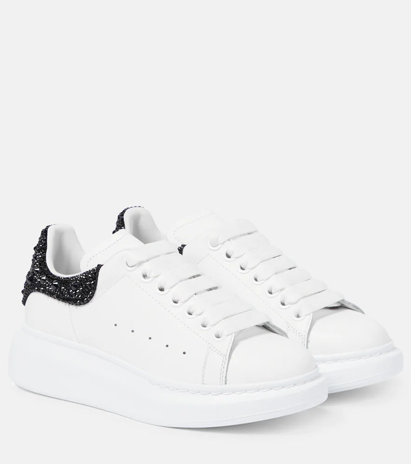  Mcqueen Mcqueen Oversized Embellished Leather Sneakers 