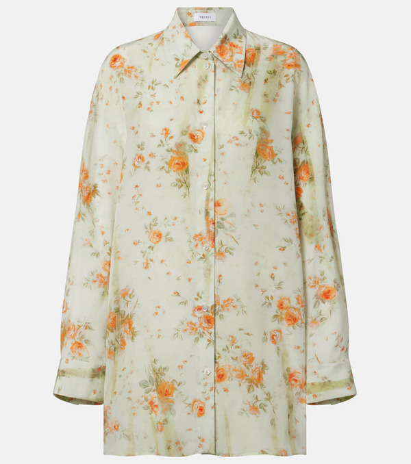  Mcqueen Mcqueen Oversized Floral Shirt 
