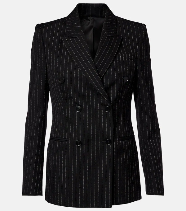  Mcqueen Mcqueen Pinstripe Double-breasted Wool Blazer 