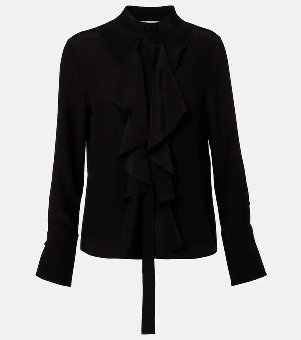 Mcqueen Mcqueen Ruffled Silk Blouse 
