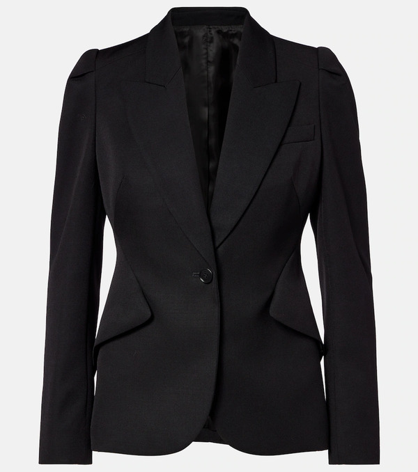  Mcqueen Mcqueen Single-breasted Wool Jacket 