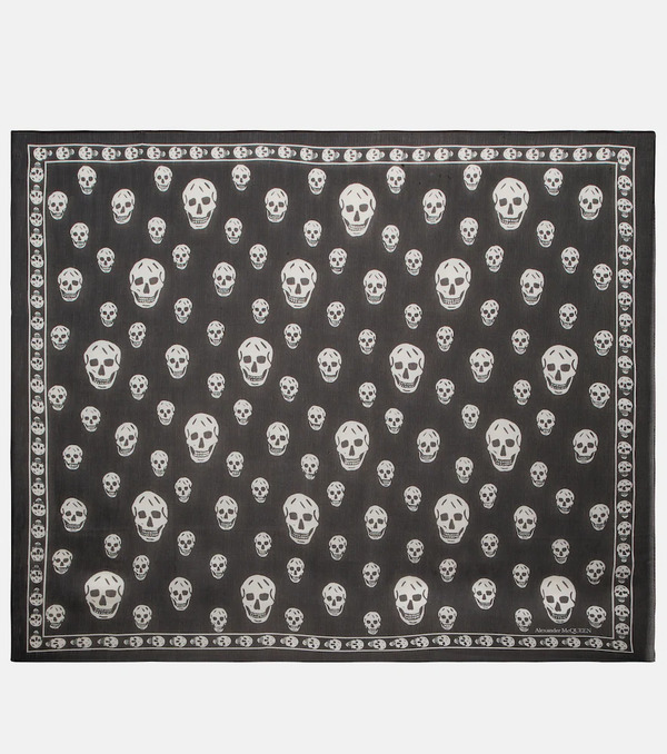  Mcqueen Mcqueen Skull Silk Scarf 