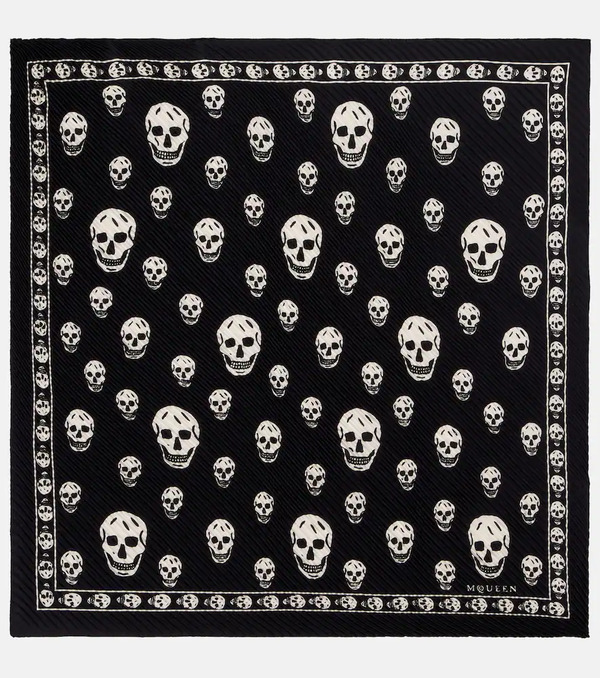  Mcqueen Mcqueen Skull Silk Scarf 