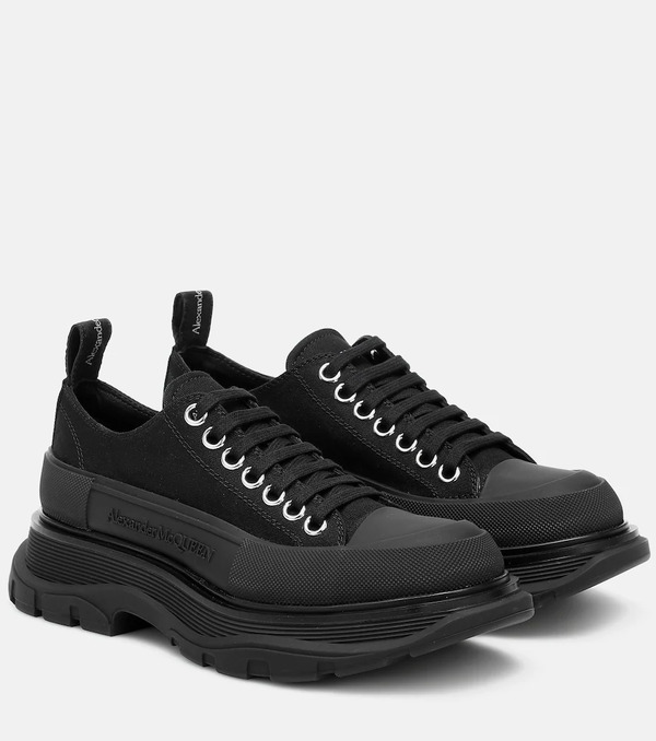  Mcqueen Mcqueen Tread Slick Leather Sneakers 