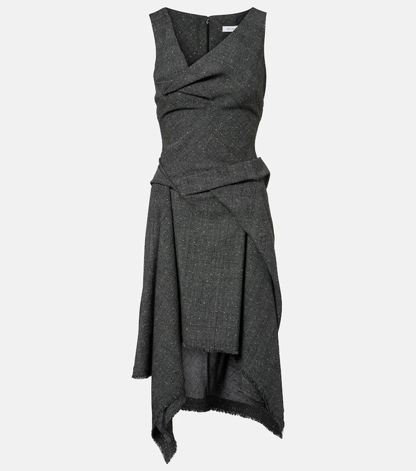  Mcqueen Mcqueen Wool Midi Dress 
