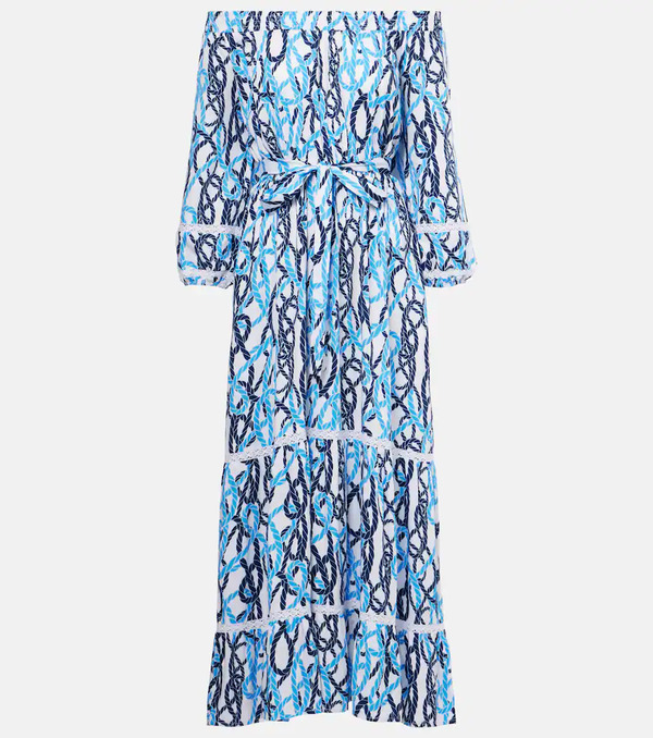  Melissa Odabash Melissa Odabash Eclipse Printed Off-shoulder Midi Dress 