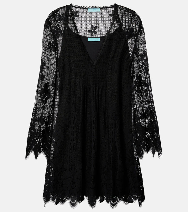  Melissa Odabash Melissa Odabash Elizabeth Cotton-blend Lace Minidress 