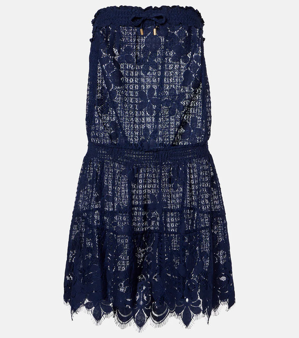  Melissa Odabash Melissa Odabash Isla Hs Cotton-blend Lace Romper 