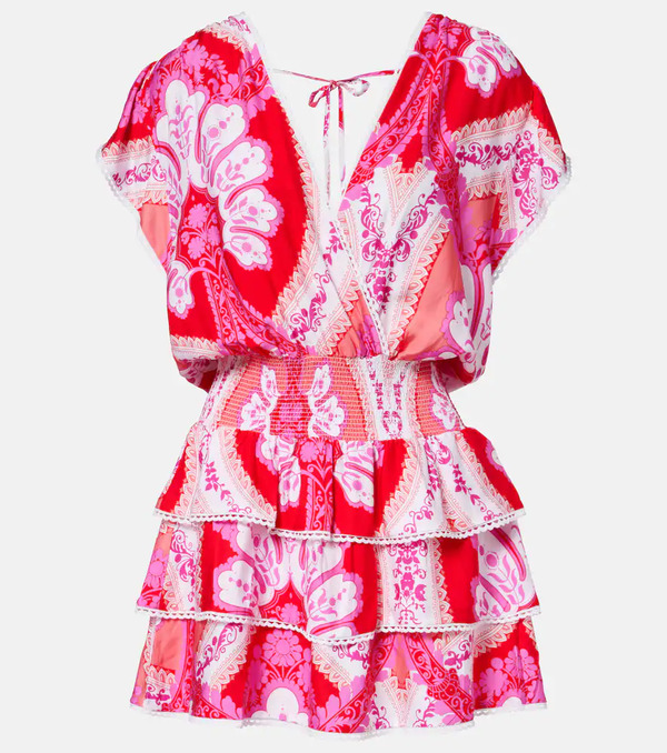  Melissa Odabash Melissa Odabash Jess Printed Tiered Minidress 