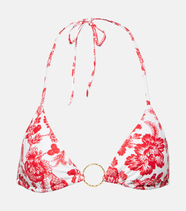  Melissa Odabash Melissa Odabash Miami Ring-detail Floral Bikini Top 